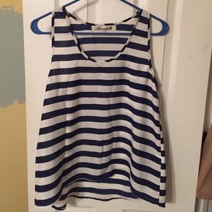 Navy and white tank top