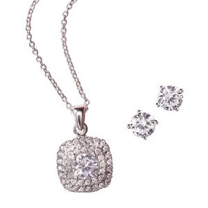 CZ Elegance Necklace and earring gift set