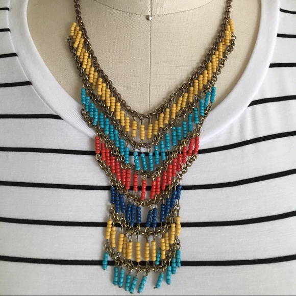 Multi colored beaded necklace