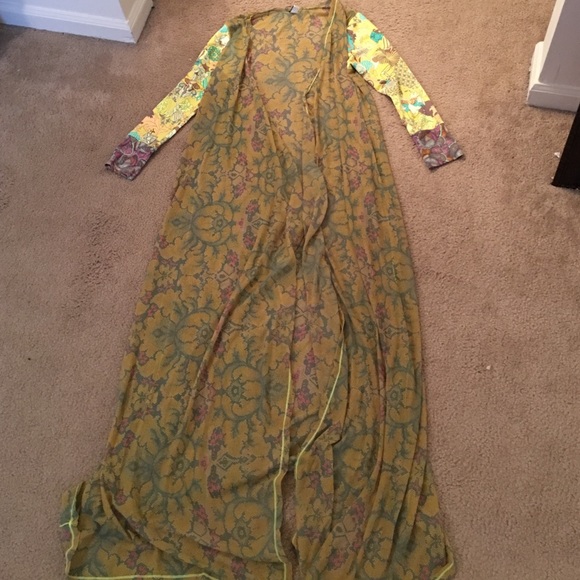 Floor length kimono/cover up