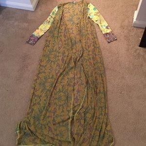 Floor length kimono/cover up