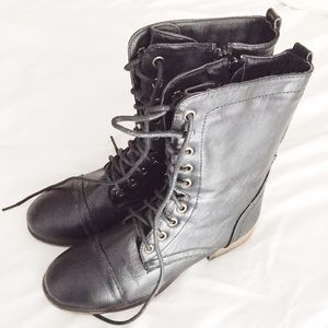 Black Combat Boots ✨