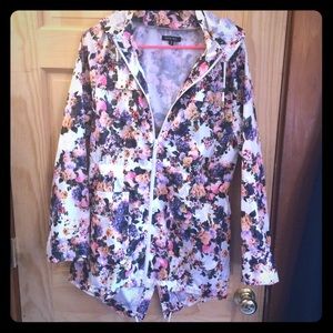 Floral rain coat