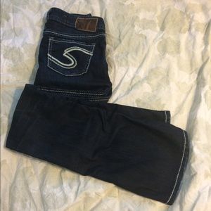 Boot cut silver denim