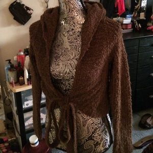 Free people Cropped exaggerated hoodie sweater