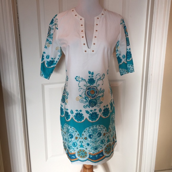 Pearl flower print dress