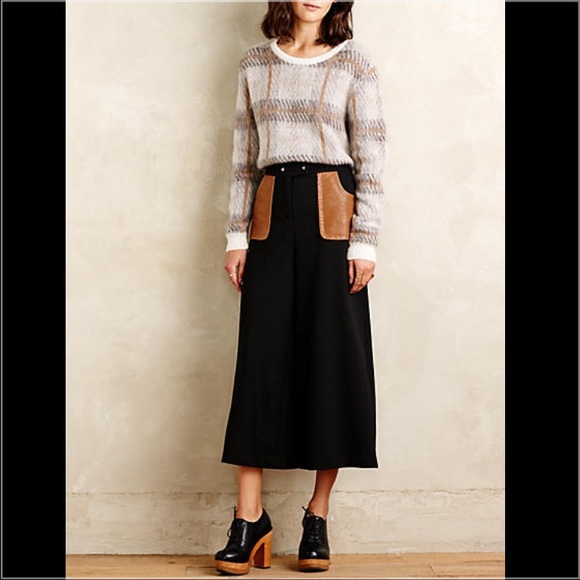 Leather Pocket Culottes - Picture 2 of 4