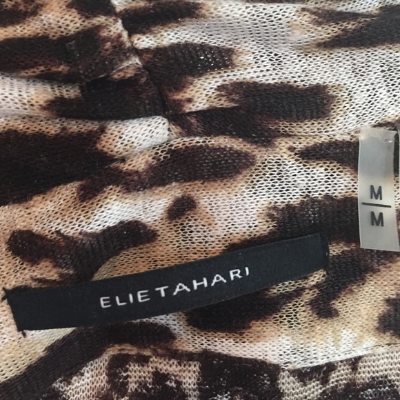 Ellie Tahari lightweight animal print cardigan - Picture 4 of 4
