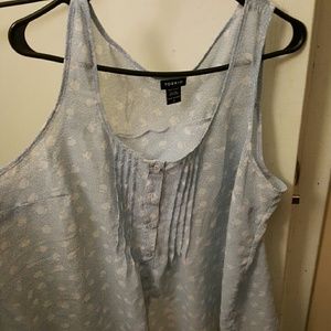 Torrid light blue tulip back tank top