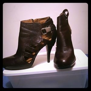 Dark Grey Zipper Bootie