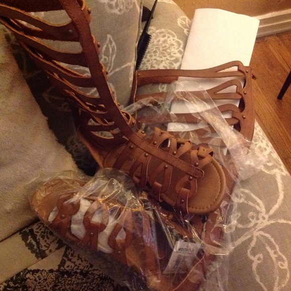 Shoes - Zip up the back gladiators shoes( from wet seal)