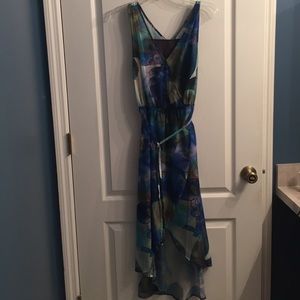 Jennifer Lopez High-Low Sleeveless Dress