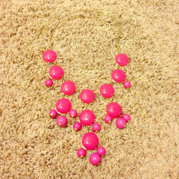 Hot pink bauble necklace