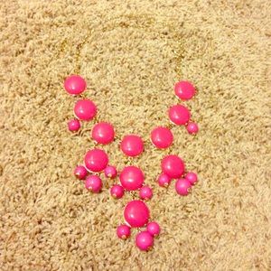 Hot pink bauble necklace