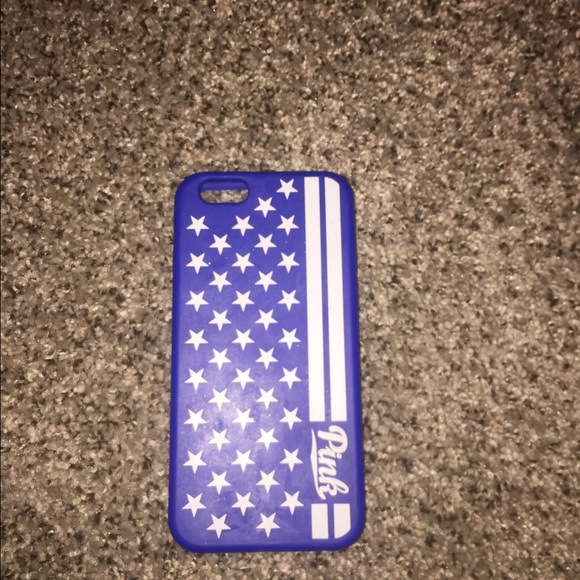 PINK Victoria's Secret Accessories - Blue and White VS PINK iPhone 6 case