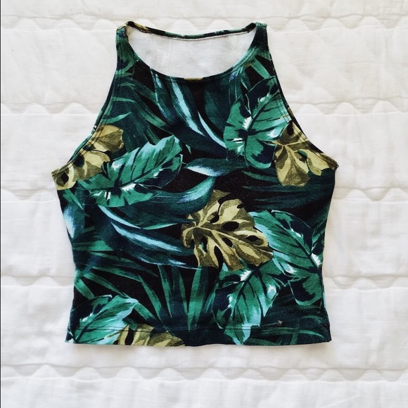 American Apparel jungle print crop top