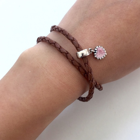 Pandora leather charm bracelet
