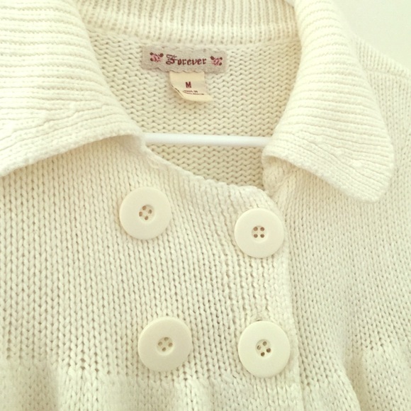 Forever 21 White Sweater - Picture 1 of 4