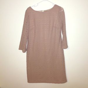 Nude Mauve Shift Dress