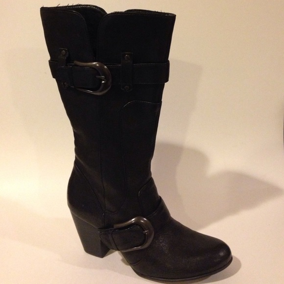 Born Concept Black Leather Boots