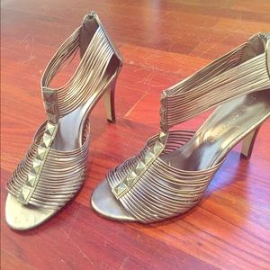 Franco Sarto silver heels