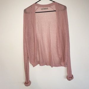 Blush loose knit cardigan