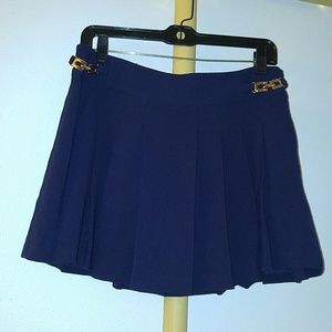 Navy blue mini skirt