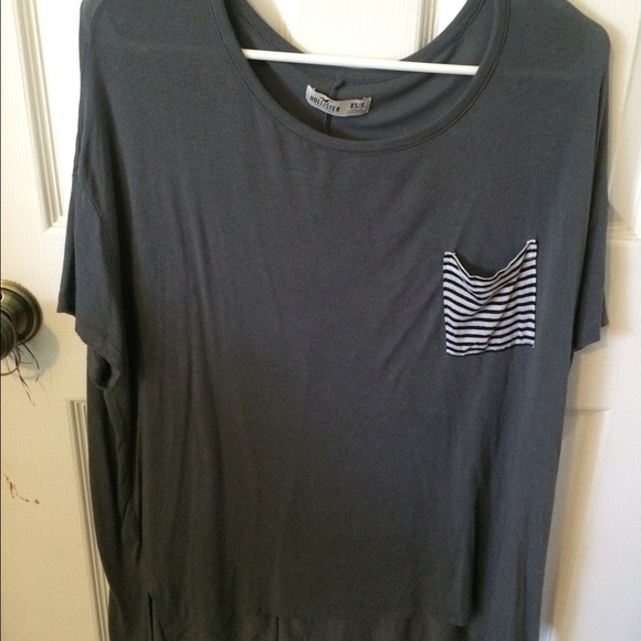 Hollister-striped pocket tee