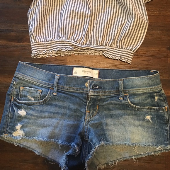 Gilly hicks jean shorts