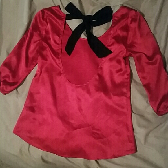 Silk Top, Chiffon Ribbon Tie