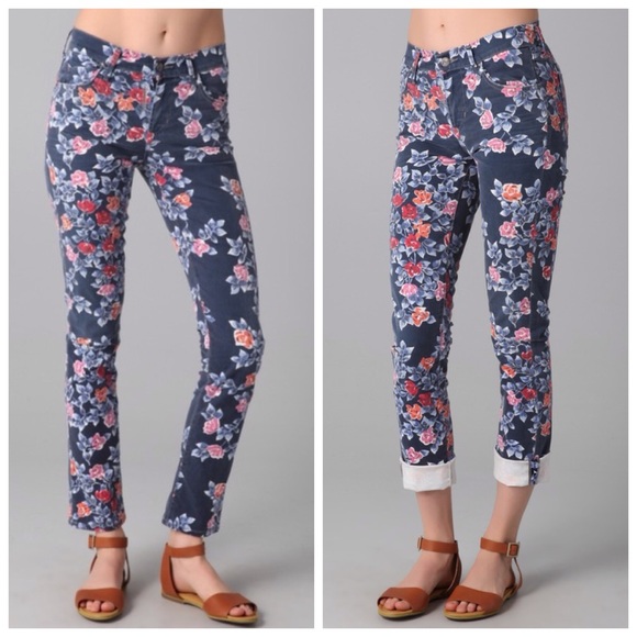 citizens of humanity floral jeans