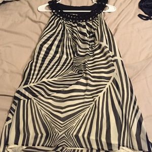 Sheer Zebra Print Top
