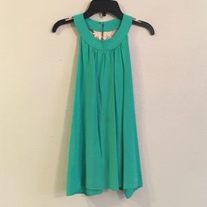 High-neck halter tank