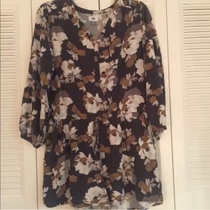 Long Sleeve Floral Romper