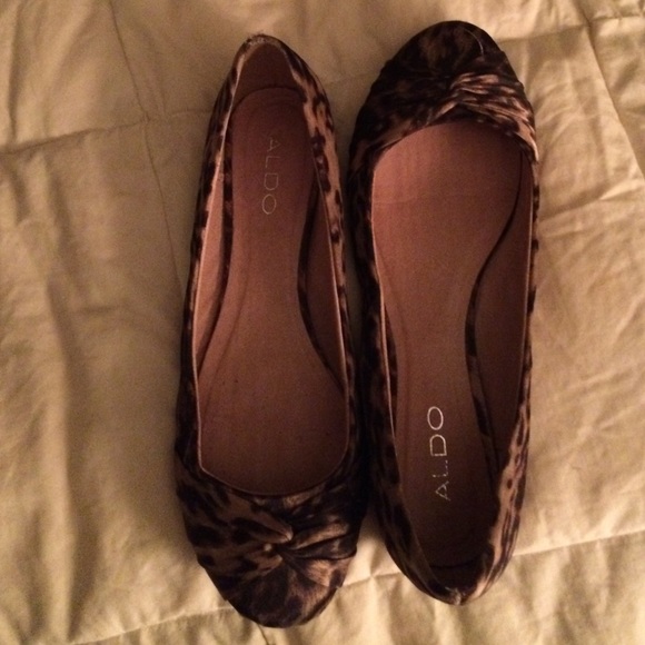 ALDO satin leopard flats 37