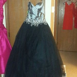 Black and silver dress