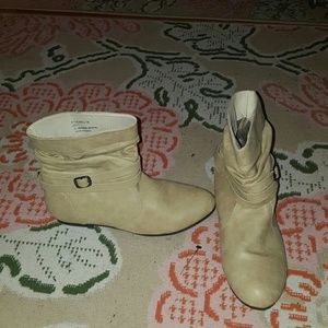 Tan ankle booties