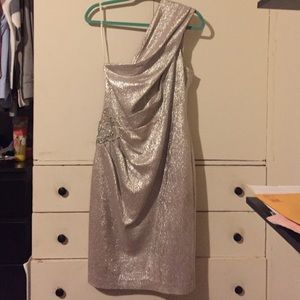 Gold cocktail dress
