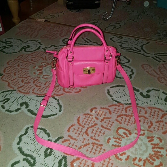Coral pink crossbody bag