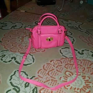 Coral pink crossbody bag