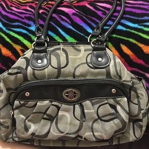 Gray/Black/Cream Purse