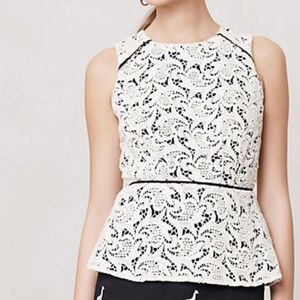 Anthropologie- Maeve peplum top size 10