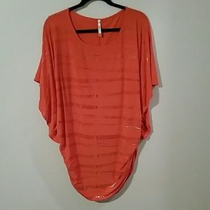 Sz 2x Orange and Silver Striped Tunic