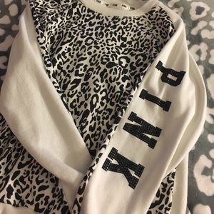 NEED GONE cheetah w/ bling crew neck with pockets!