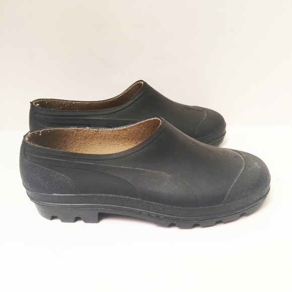 DKNY Black Rubber Garden Rain Shoes 39 9