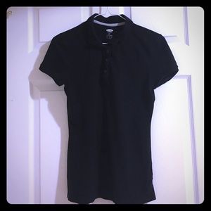 Black polo top