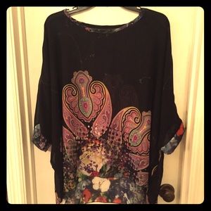 Gorgeous Sheer Black Silk Blend Top