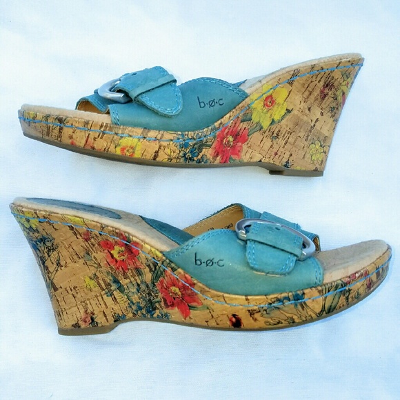 SALE.....B.O.C.  Born Concept leather wedge