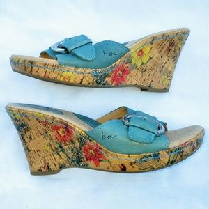 SALE.....B.O.C.  Born Concept leather wedge