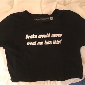 O-mighty Drake crop top